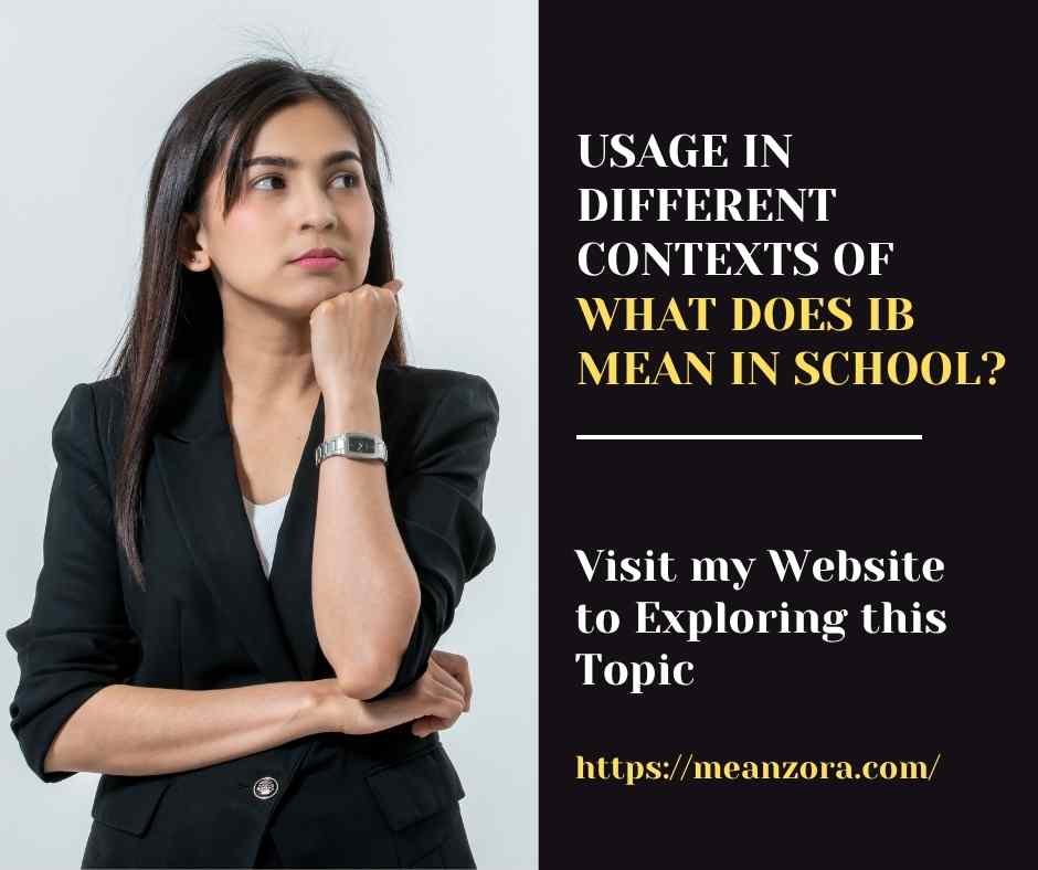 What Does IB Mean in School?