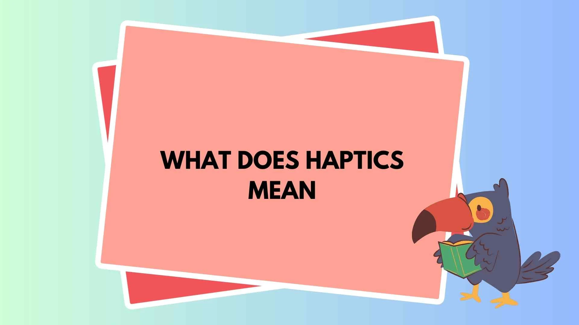 What Does Haptics Mean