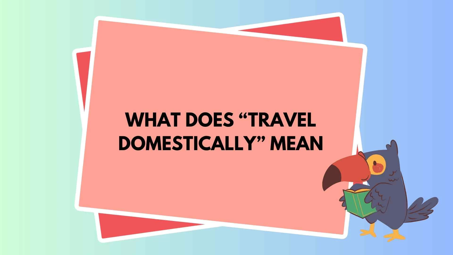 What Does “Travel Domestically” Mean